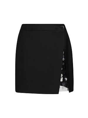 Noelia Peekaboo Crepe Miniskirt