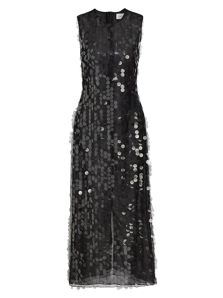 Tovia Paillettes Sheath Midi-Dress