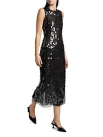Tovia Paillettes Sheath Midi-Dress