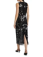 Tovia Paillettes Sheath Midi-Dress