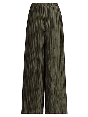 Mandrake Plissé Wide-Leg Pants