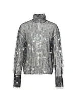 Olall Paillettes Turtleneck Top