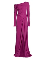 Polyta Jersey One-Shoulder Gown