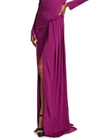 Polyta Jersey One-Shoulder Gown