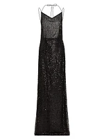 Hebe Sequined A-Line Gown