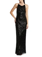 Hebe Sequined A-Line Gown