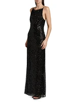 Hebe Sequined A-Line Gown