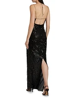 Hebe Sequined A-Line Gown
