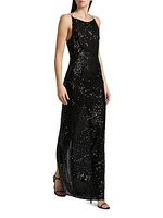 Hebe Sequined A-Line Gown