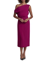 Kira One-Shoulder Midi-Dress
