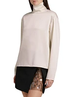 Olall Satin Turtleneck Top