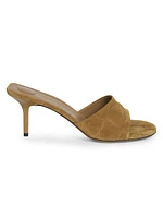 Cubisto 70MM Embossed Suede Mules