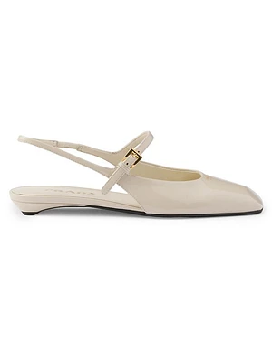 Patent Leather Slingback Ballerinas