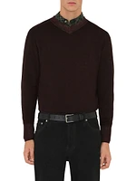 Check Leather Belt