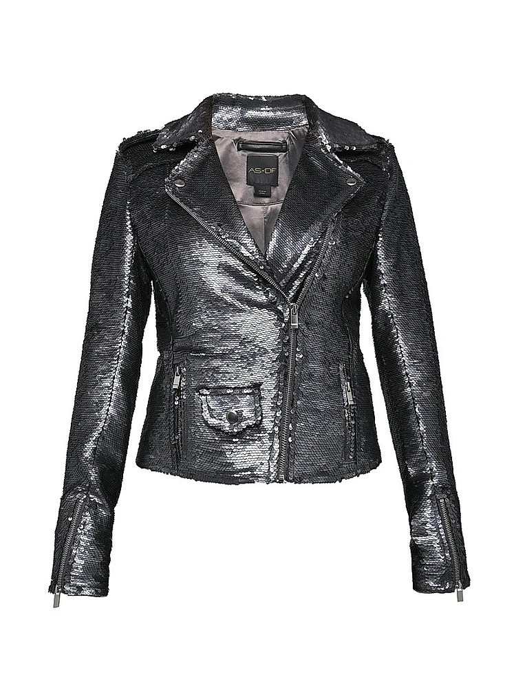 Lullaby Sequin Moto Jacket