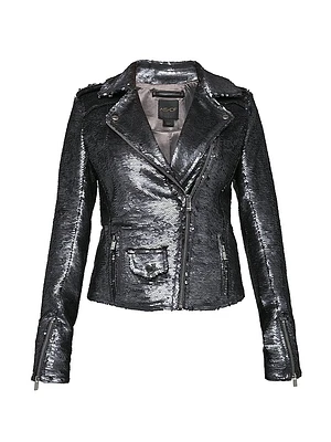 Lullaby Sequin Moto Jacket