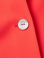 Plus Crepe Cropped-Sleeve Jacket