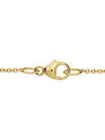 Petite Modern Renaissance Station Necklace in 18K Yellow Gold with Diamonds, 4.6MM