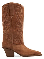 Jacinta 60MM Embroidered Suede Cowboy Boots