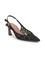Pizzo Leo Lace 65MM Slingback Pumps