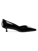 Eva 35MM Leather Kitten-Heel Pumps
