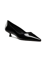 Eva 35MM Leather Kitten-Heel Pumps