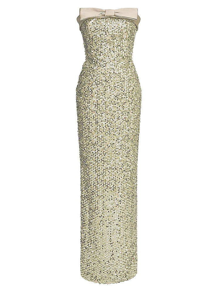 Lacie Sequined Column Gown