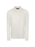 Silk Three-Button Polo Shirt