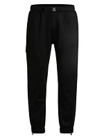 Bonded-Fleece Tracksuit Bottoms with Logo Detail