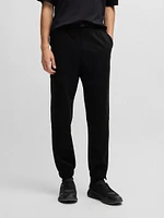 Bonded-Fleece Tracksuit Bottoms with Logo Detail