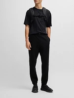 Bonded-Fleece Tracksuit Bottoms with Logo Detail