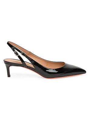 Audrey 45MM Patent Leather Kitten-Heel Pumps