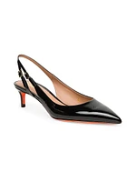 Audrey 45MM Patent Leather Kitten-Heel Pumps