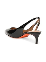 Audrey 45MM Patent Leather Kitten-Heel Pumps