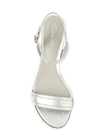 Sirolo 45MM Metallic Leather Kitten-Heel Sandals