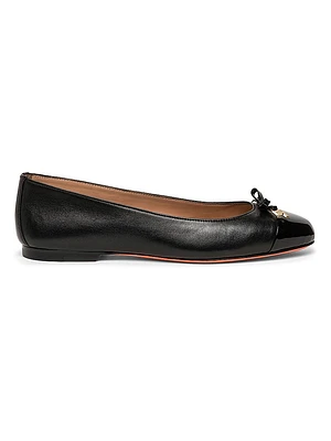 Sandy Leather Ballerina Flats