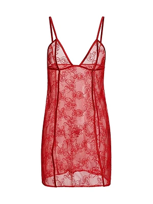La Rose Seamed Lace Slipdress