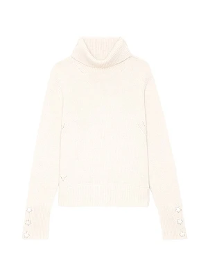 Boxy Cashmere Turtleneck Sweater