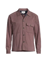 Dreamweaver Twill Button-Front Military Jacket