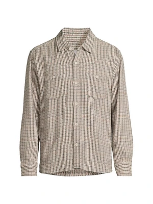 Dreamweaver Tweed Button-Front Shirt