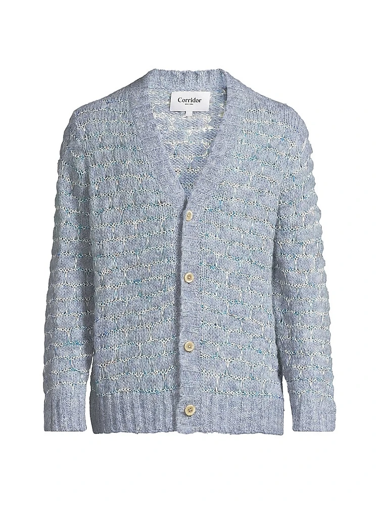 Dreamweaver Raga Textured Alpaca-Blend V-neck Cardigan
