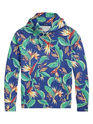 Tropical Spa Floral Cotton Terry Hoodie