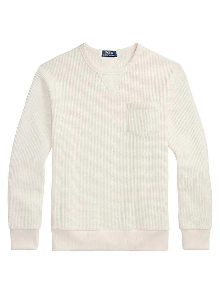 Waffle-Knit Sweatshirt