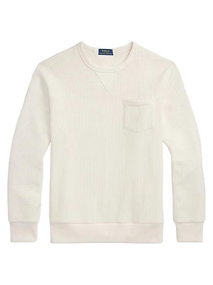 Waffle-Knit Sweatshirt