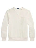 Waffle-Knit Sweatshirt