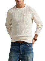 Waffle-Knit Sweatshirt