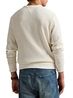 Waffle-Knit Sweatshirt