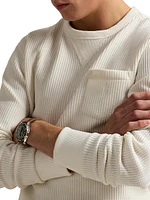 Waffle-Knit Sweatshirt