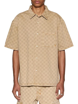 Democrazy Box Denim Button-Front Shirt