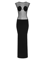 Sheer Fitted Maxi Dress